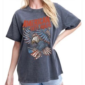 Refined Canvas American Made Distressed Black Cotton Tee Size Small NEW T-Shirt